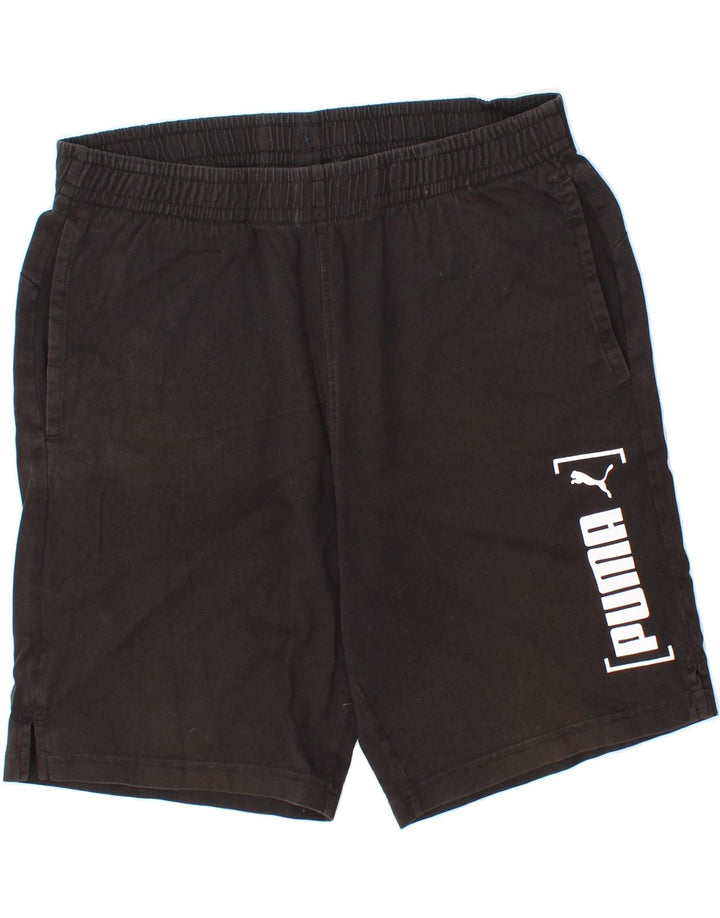 PUMA Mens Graphic Sport Shorts Large  Black Vintage Puma and Second-Hand Puma from Messina Hembry 