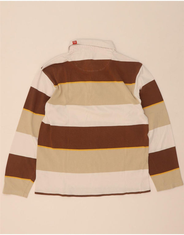 Animal Mens Long Sleeve Rugby Polo Shirt Large Multicoloured Colourblock