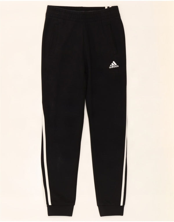 Adidas Boys Tracksuit Trousers Joggers 11-12 Years Black Cotton