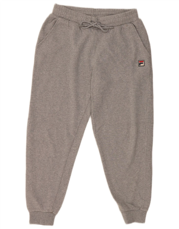 FILA Mens Tracksuit Trousers Joggers Small  Grey Cotton