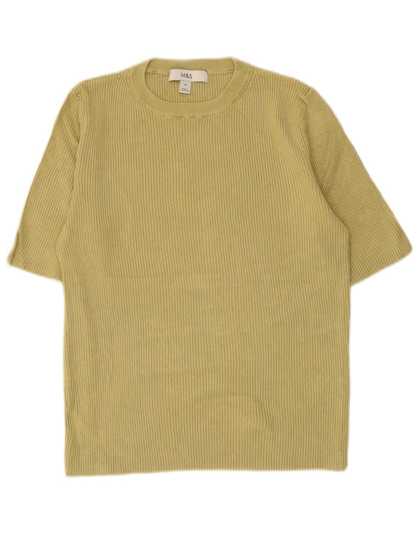 Marks & Spencer Damen T-Shirt Top UK 12 Mittelgrüne Viskose