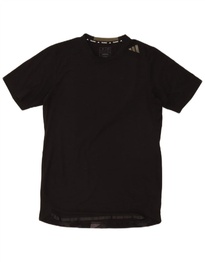 ADIDAS Mens Aeroready Slim Fit T-Shirt Top Medium Black Polyester