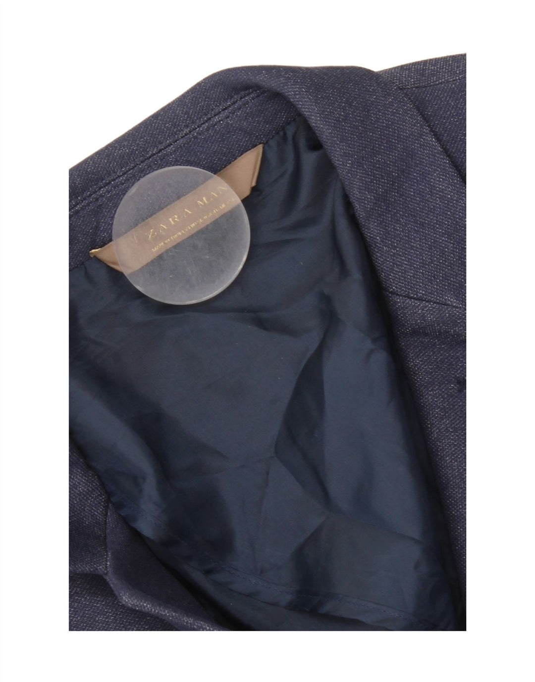 Zara Mens 2 Button Blazer Jacket EU 56 XL Navy Blue