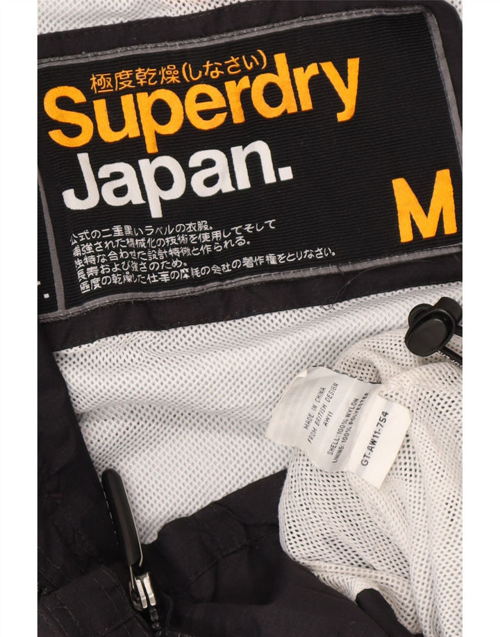 Superdry Damen Windcheater Graphic Regenjacke UK 14 Mittelschwarzes Nylon