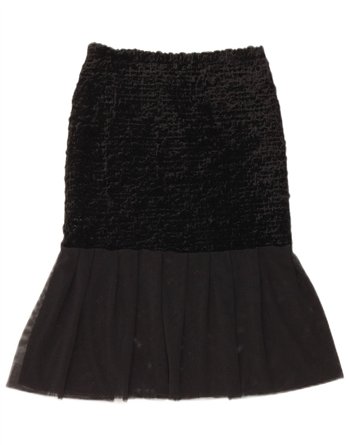 Gonna a tulipano vintage da donna W28 media nera