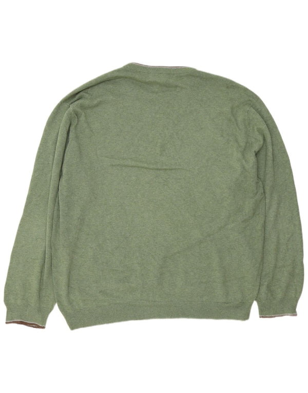 Pulover Chaps pentru bărbați, cu tăiere obișnuită, cu gât crew, bumbac verde 2XL