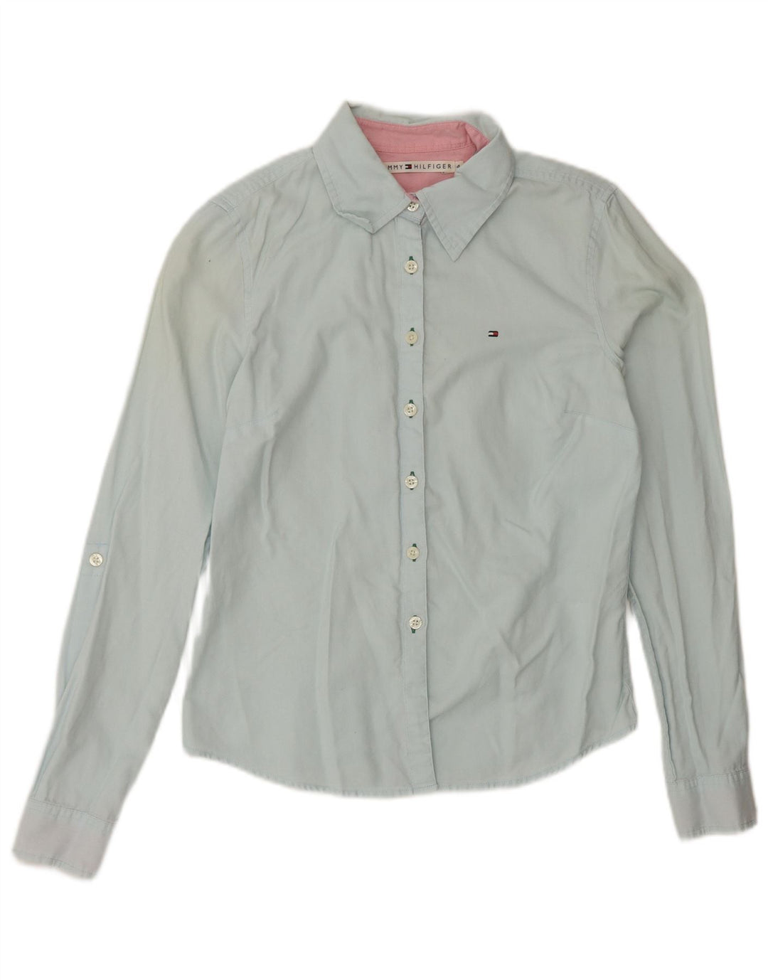 TOMMY HILFIGER Camicia da donna US 4 Small Blu Cotone