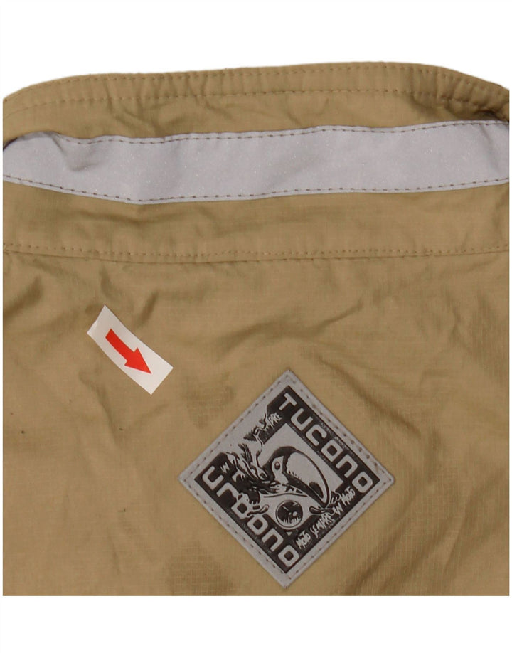 Tucano Urbano Womens Oversized Utility Jacket UK 6 XS Beige Polyester