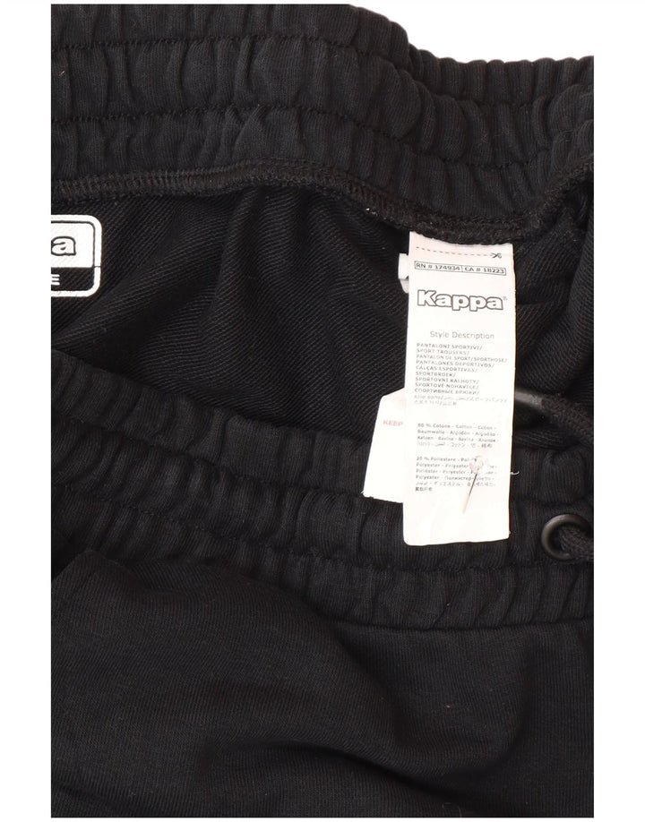Kappa Mens Tracksuit Trousers Joggers Large  Black Cotton