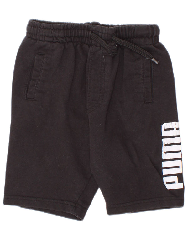 Puma drenge grafiske sportsshorts 4-5 år sort bomuld