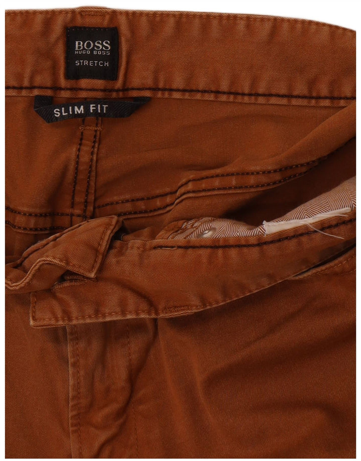 Hugo Boss Mens Stretch Slim Jeans W34 L32 Brown