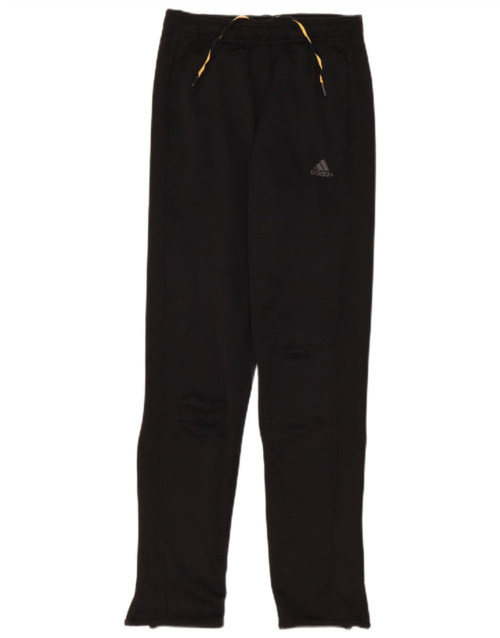Adidas Boys Climalite Tracksuit Trousers 13-14 Years Black Polyester