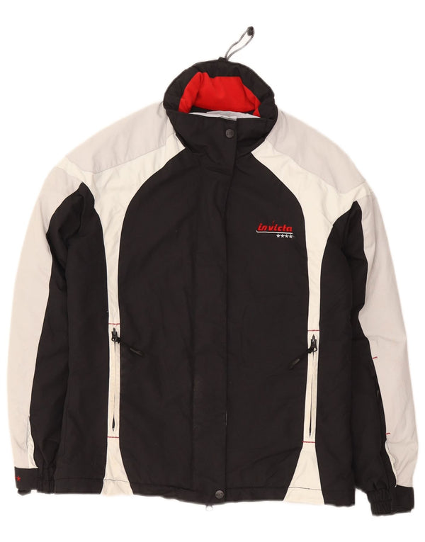 Invicta Damen-Skijacke in Übergröße, UK 6, XS, Schwarz, Colourblock-Polyamid
