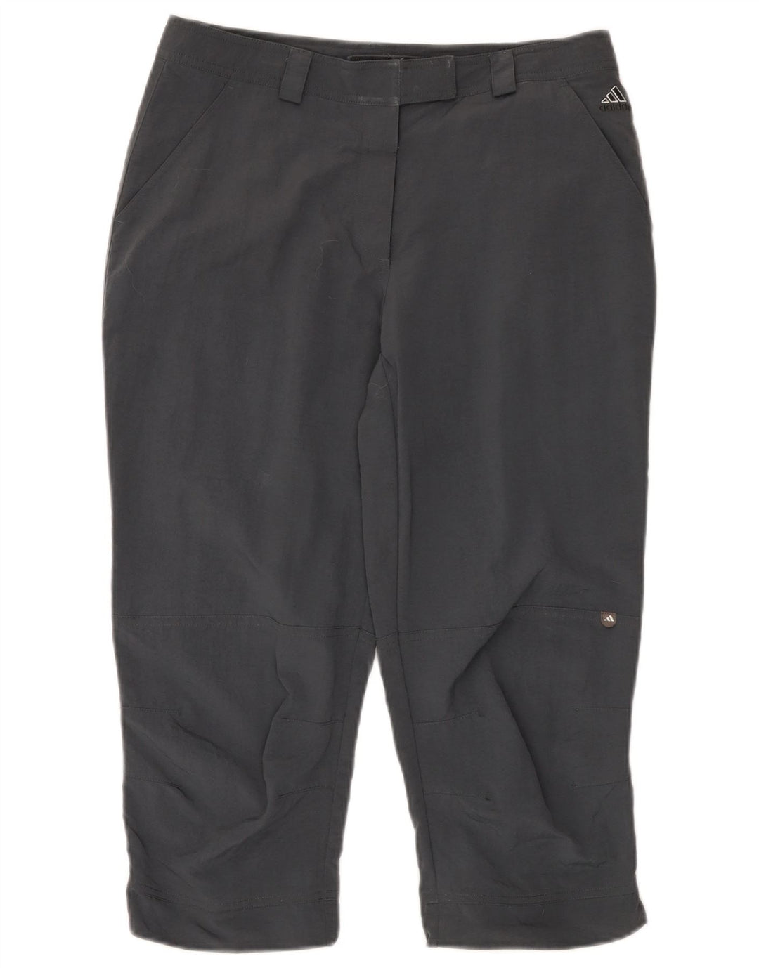 Adidas Womens Capri Trousers UK 14 Large W32 L21 Grey Polyamide