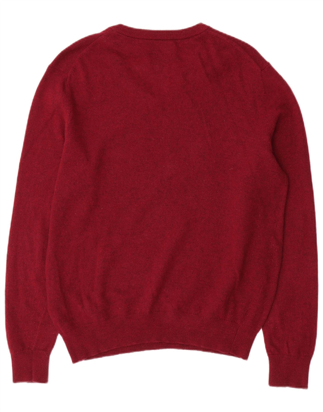 Gant Herren-Pullover mit V-Ausschnitt, mittelgroße burgunderrote Lammwolle