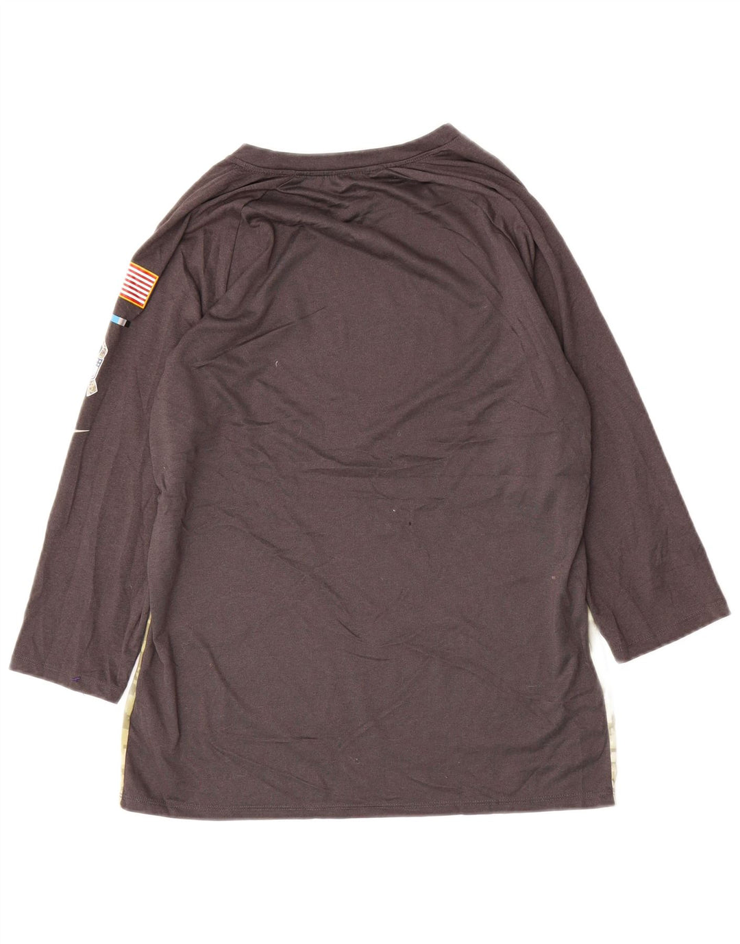 NIKE Mens Athletic Cut Graphic Top 3/4 Sleeve Medium Khaki Camouflage