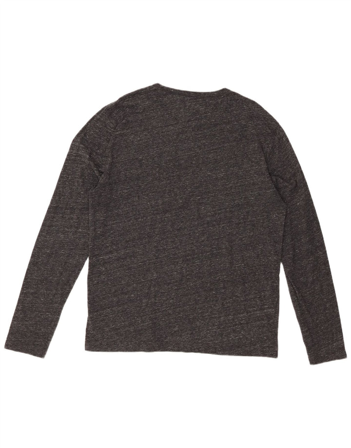 JACK WILLS Herre Top Langærmet Stor Grå Flecked Bomuld