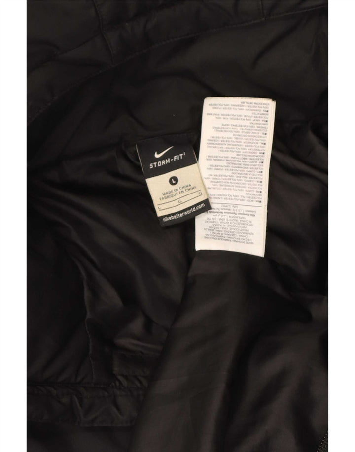 Giacca imbottita con cappuccio Nike Storm-Fit da uomo UK 40 grande poliestere nero