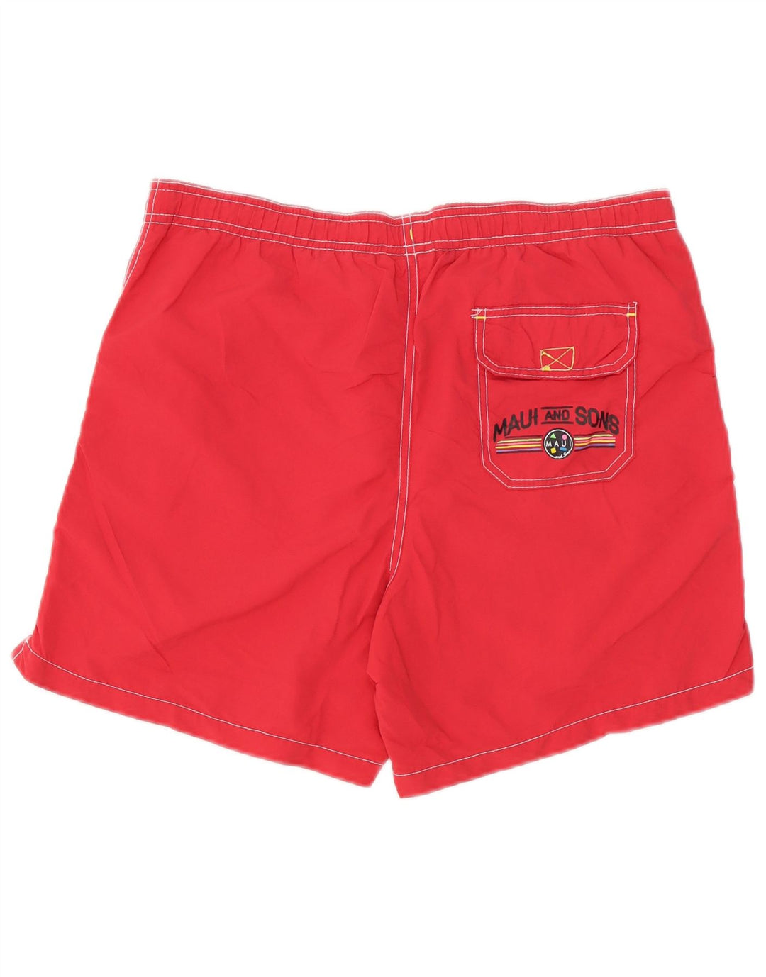 Maui and Sons Herren-Badeshorts, mittelrot, Polyamid
