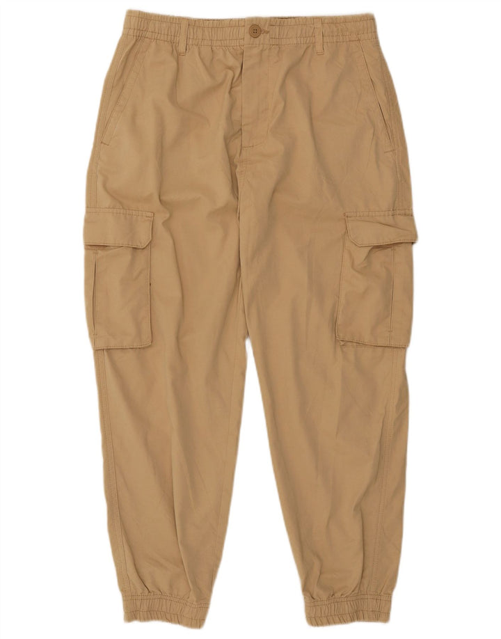 Zara Mens Crop Joggers Cargo Trousers Medium W31 L25 Beige