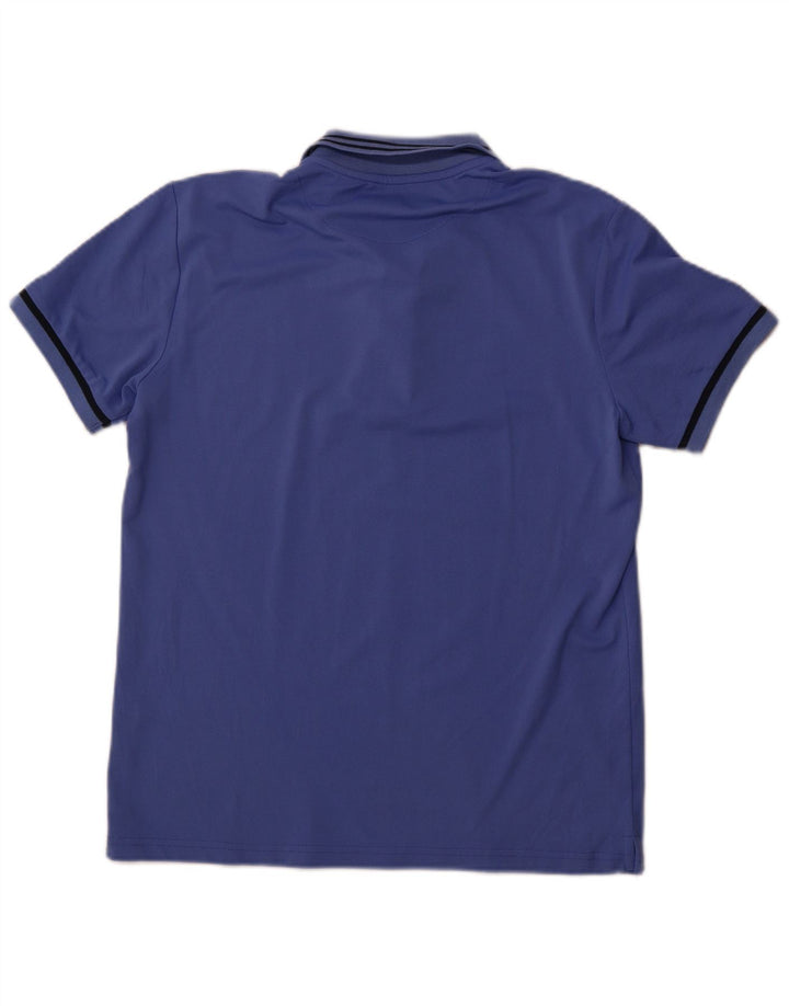 Gaudi Mens Polo Shirt Medium Blue Polyamide