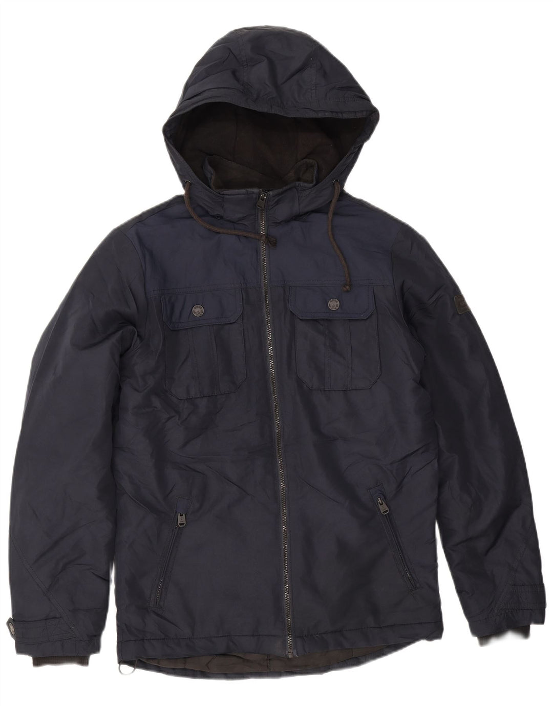 Jack & Jones Chaqueta utilitaria con capucha para hombre UK 36 Small Azul marino Poliéster