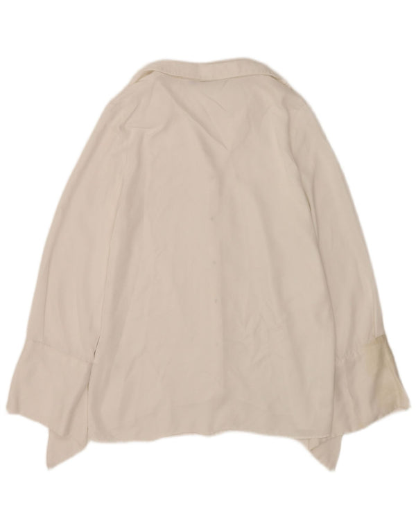 Zara Damen Hemdbluse UK 10 Small Weiße Viskose