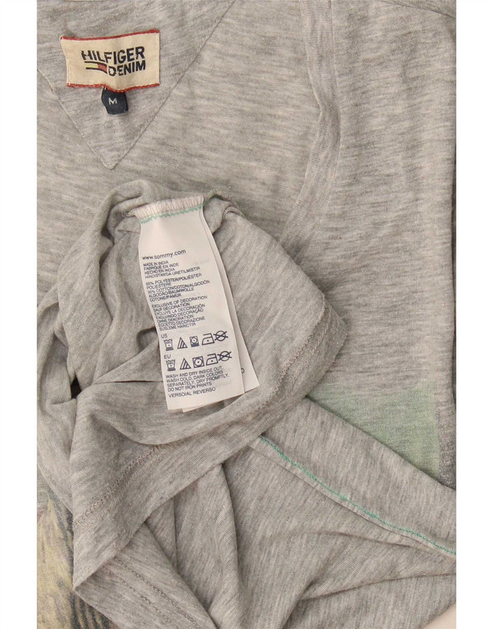 T-shirt grafica da uomo Tommy Hilfiger Top in poliestere chiazzato grigio medio