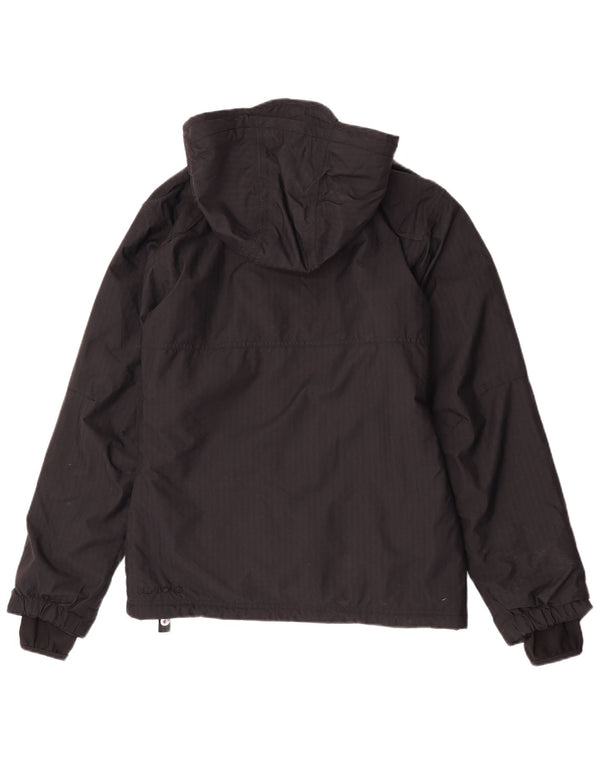 Giacca a vento con cappuccio da donna Billabong UK 10 Small Black Gessato