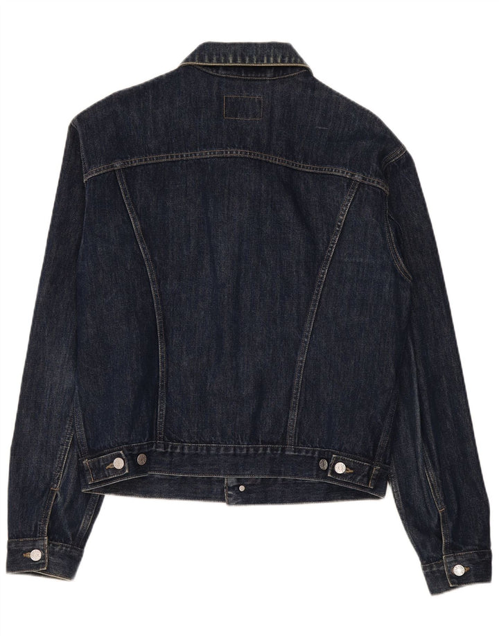 Rifle Womens Denim Jacket UK 20 2XL Navy Blue Cotton