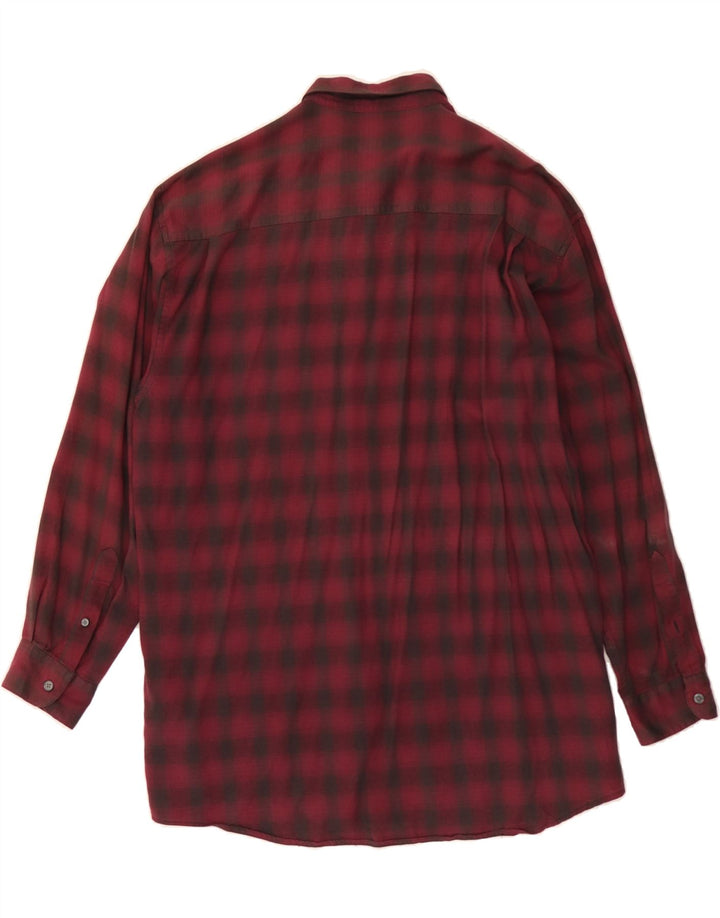 IZOD Mens Flannel Shirt XL Red Check Cotton Vintage Izod and Second-Hand Izod from Messina Hembry 