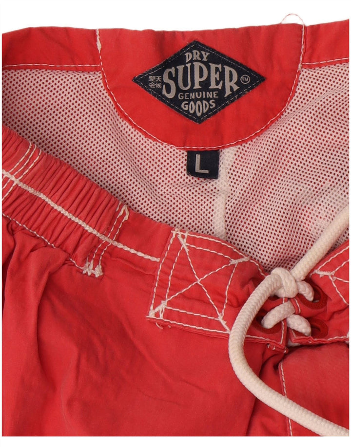 Superdry Short de Bain Graphique Homme Large Rouge Polyester
