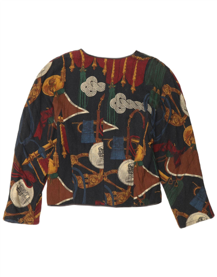 Tru Veste blazer à 4 boutons pour femme à motif abstrait EU 38 Noir moyen