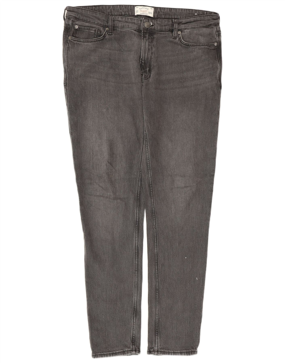 FAT FACE Mens Super Slim Jeans W38 L31  Grey Cotton