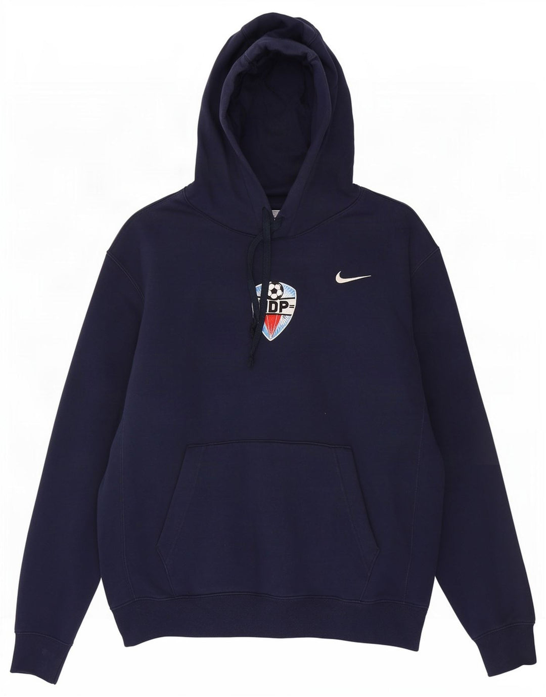 Мужской джемпер с капюшоном Nike среднего размера, темно-синий, хлопок