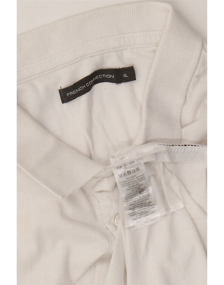 French Connection Herre poloshirt XL Hvid Bomuld