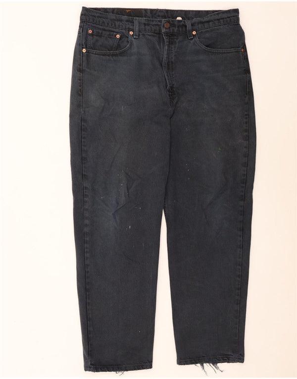 Jeans dritti Levi's da uomo 550 vestibilità rilassata W38 L30 cotone blu navy