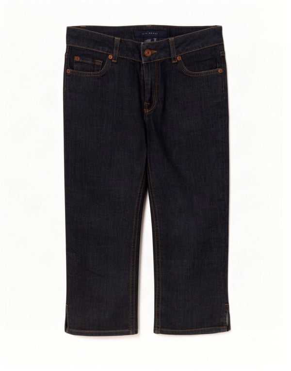 Zara Dame Capri Jeans EU 36 XS W26 L19 Marineblå Bomuld