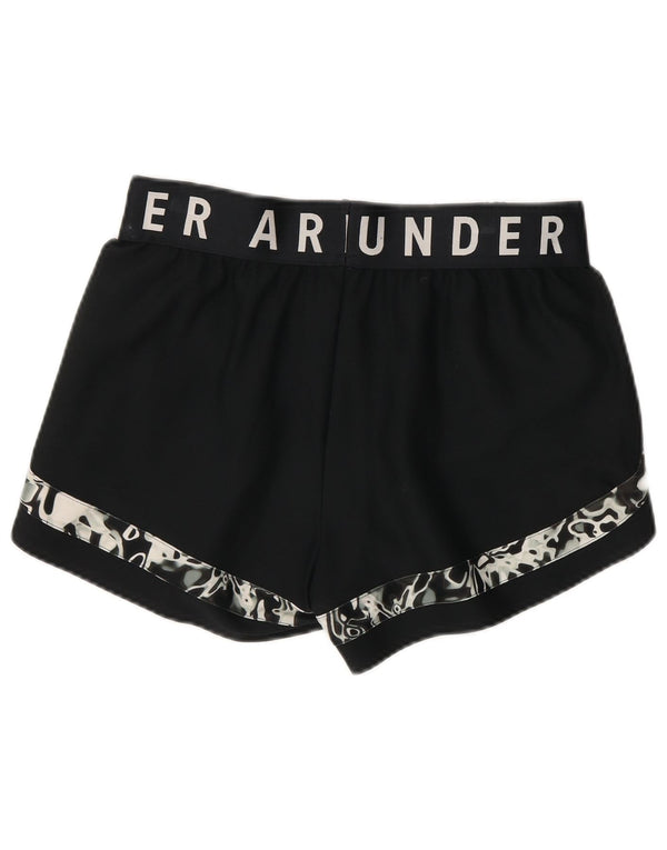 Under Armour Damen Sportshorts mit abstraktem Muster UK 12 Medium Schwarz