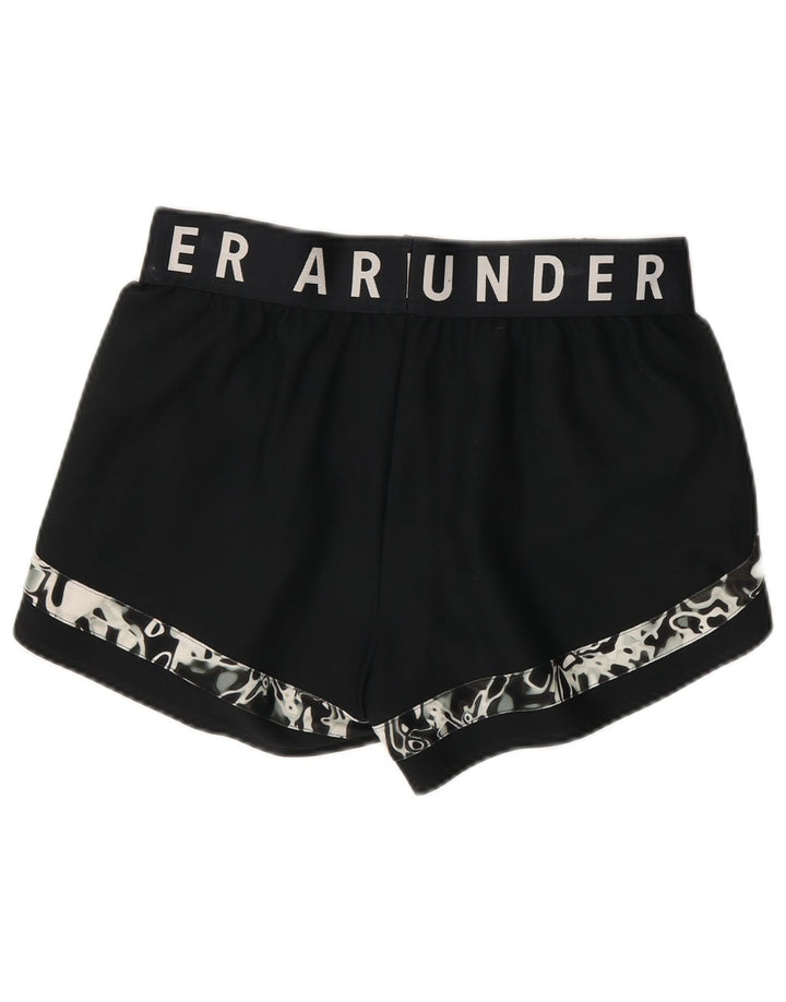 Under Armour Damen Sportshorts mit abstraktem Muster UK 12 Medium Schwarz