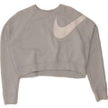 NIKE Womens Dri Fit Oversized Graphic Sweatshirt Jumper UK 14 Medium Grey Vintage Nike and Second-Hand Nike from Messina Hembry 