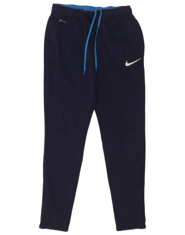 Nike Mens Dri Fit Tracksuit Trousers Small  Navy Blue Polyester