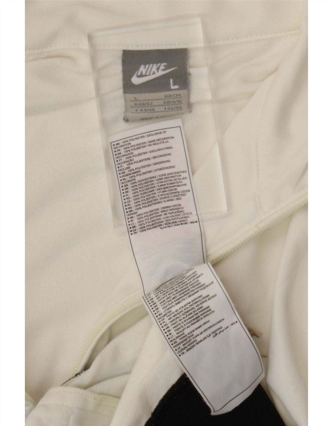 NIKE Womens Tracksuit Top Jacket UK 14 Large White Colourblock Polyester Vintage Nike and Second-Hand Nike from Messina Hembry 