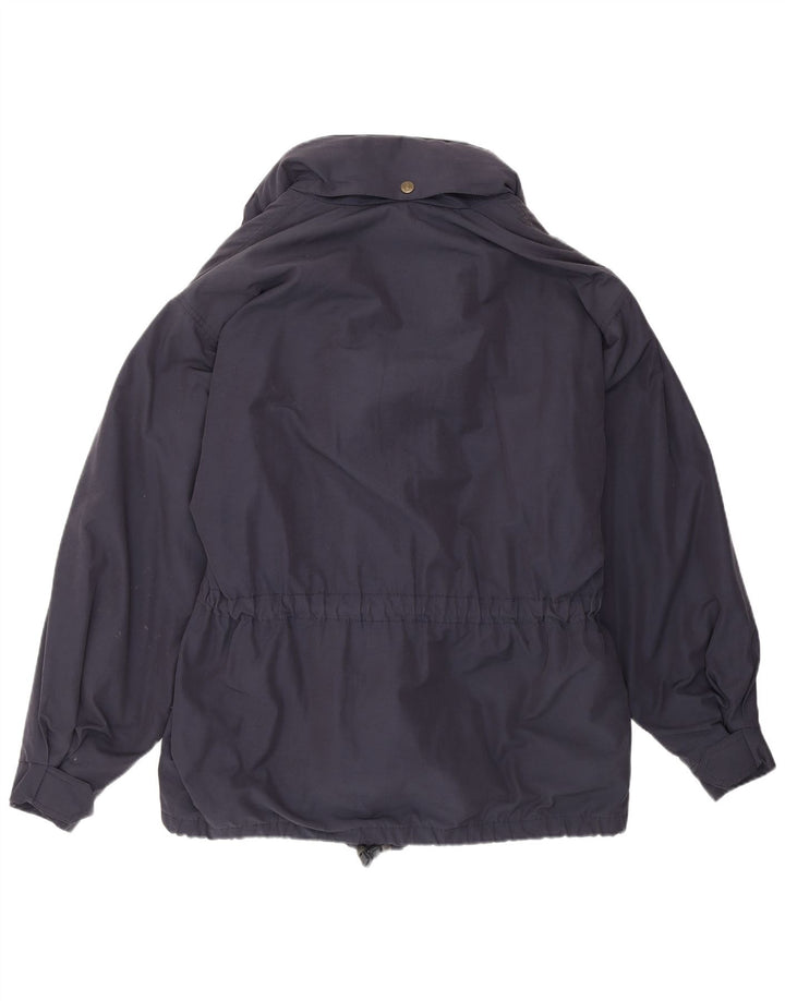 Bailo Mens Hooded Windbreaker Jacket IT 46 Small Navy Blue Cotton