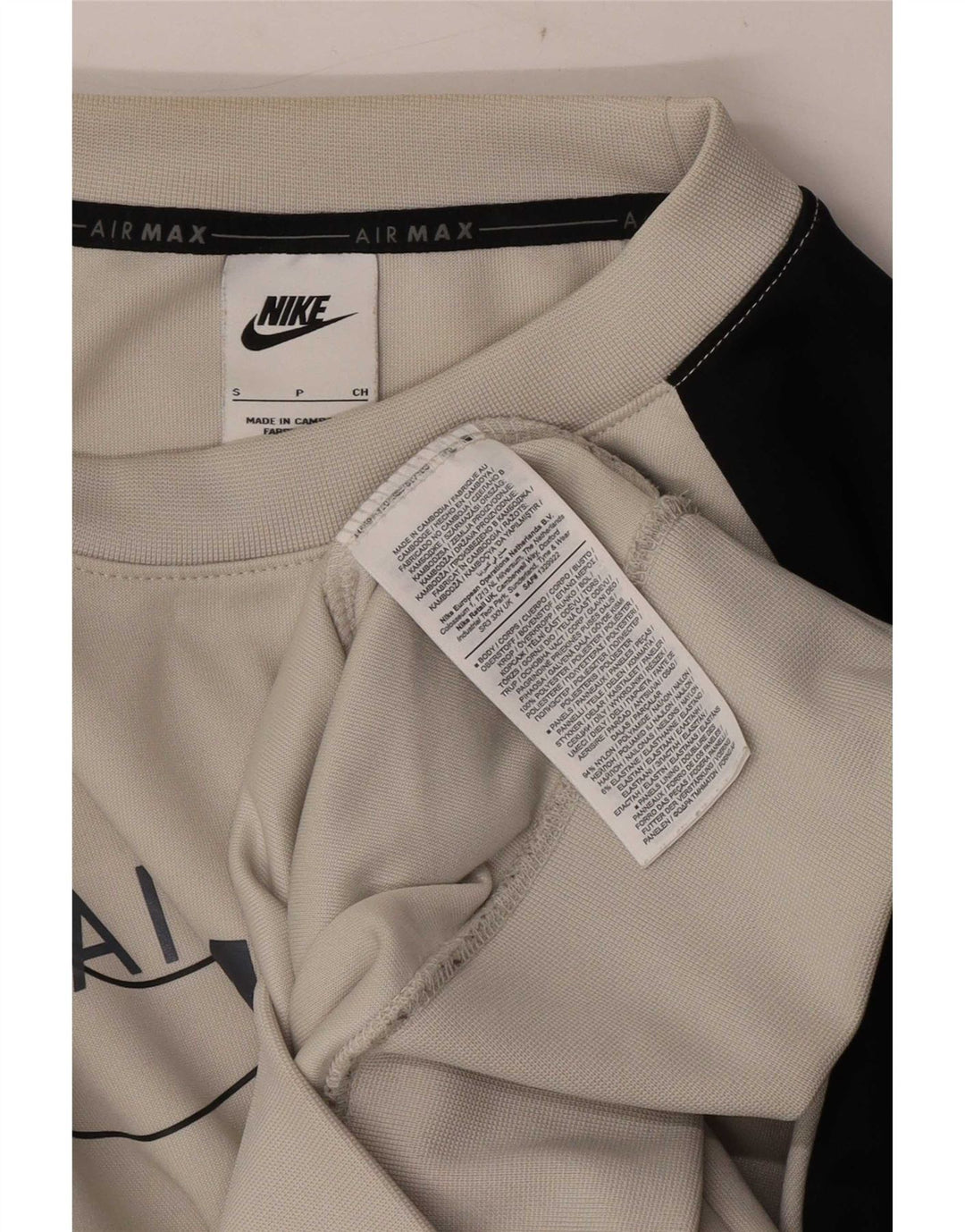 Felpa con grafica Nike da uomo, piccola, in poliestere color block grigio