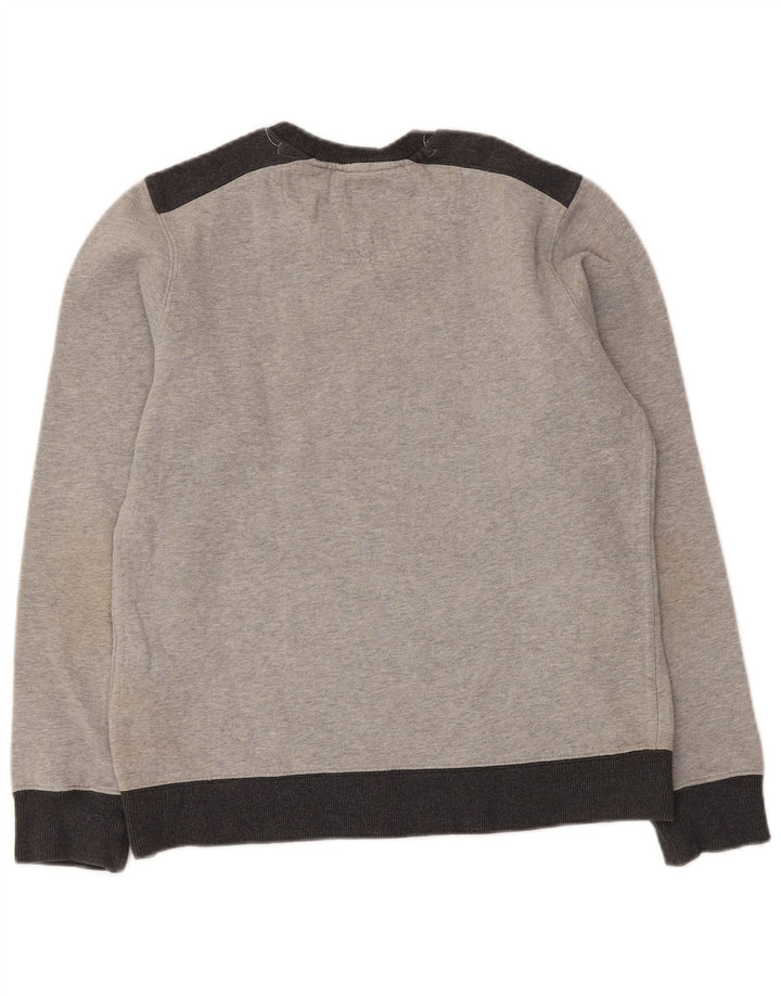 Converse Womens Graphic Sweatshirt Jumper UK 14 Medium Grey Colourblock