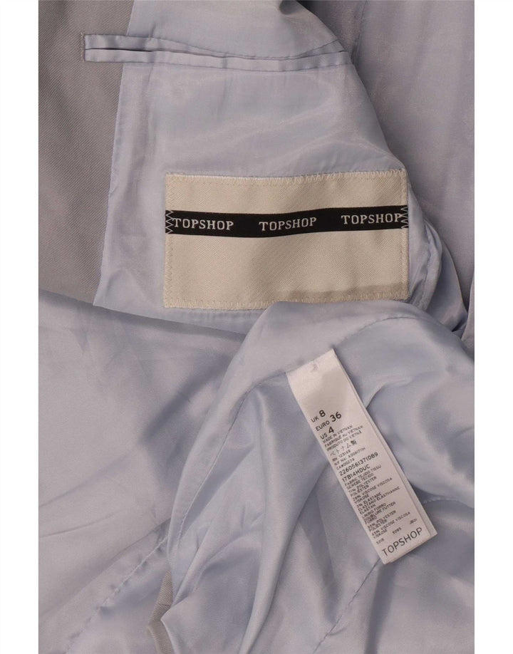 Topshop Damen-Blazer mit 1 Knopf, Gr. 8, Grau, Polyester