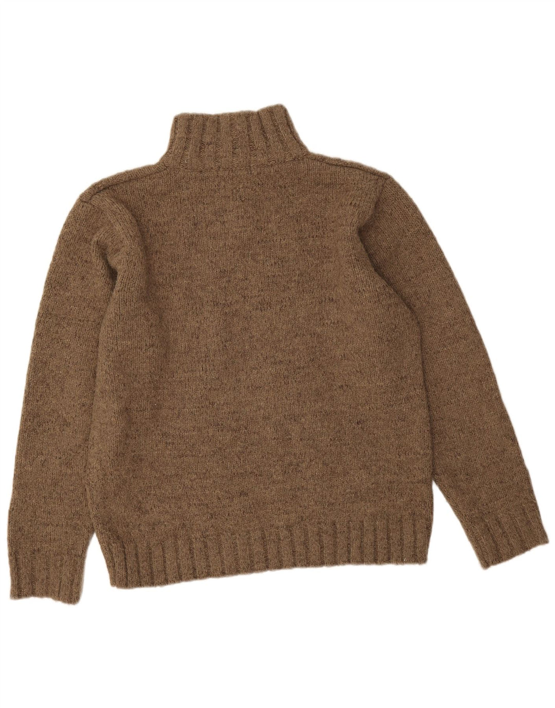 Marks & Spencer Pull Col Zippé Homme Acrylique Marron Moyen