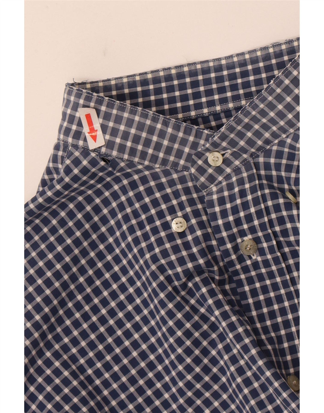Camicia da uomo Lacoste taglia 41 grande a quadretti blu navy