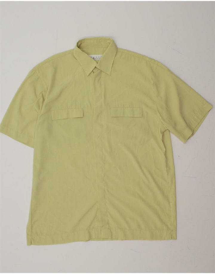 HAUPT Mens Short Sleeve Shirt Size 39/40 Medium Beige Polyester Vintage Haupt and Second-Hand Haupt from Messina Hembry 